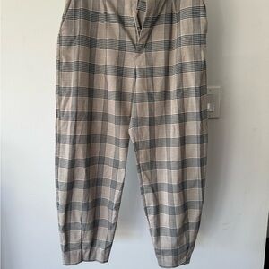 Women’s  Plaid Pants - Tan and Black